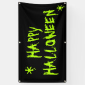 Happy Halloween schlanke Neon grün und schwarz beä Banner (Vertikal)