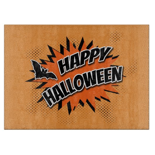 Happy Halloween Schneidebrett (Vorderseite)