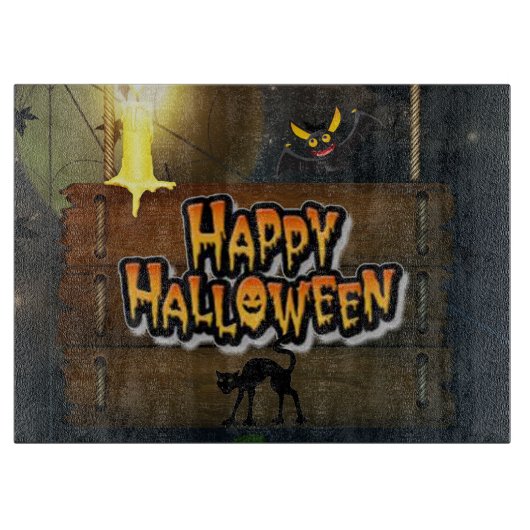 Happy Halloween Schneidebrett (Vorderseite)