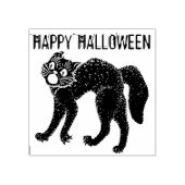 Happy Halloween schreit schwarze Katze Gummistempel (Prägung)