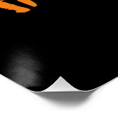 Happy Halloween Schwarz beängstigend Poster (Ecke)