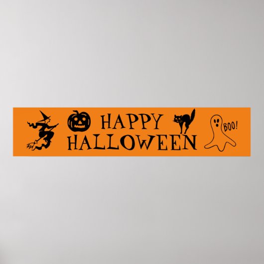 Happy Halloween schwarz-orange Leckerbissen Poster (Vorne)