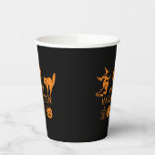 Happy Halloween Schwarz-Orange-Party Pappbecher (Links)
