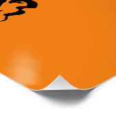 Happy Halloween Schwarz-Orange-Poster Poster (Ecke)