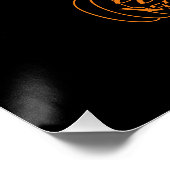 Happy Halloween Schwarz-Orange-Poster Poster (Ecke)