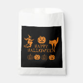 Happy Halloween schwarz-orange weiß spooky Geschenktütchen (Vorderseite)