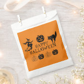 Happy Halloween schwarz-orange weiß spooky Geschenktütchen (Ausgeschnitten)