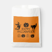 Happy Halloween schwarz-orange weiß spooky Geschenktütchen (Vorderseite)
