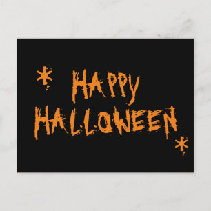 Happy Halloween schwarz schwarz spooky beängstigen Postkarte