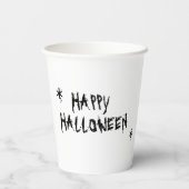 Happy Halloween Schwarz-Spott Typografie Spaß Pappbecher (Rückseite)