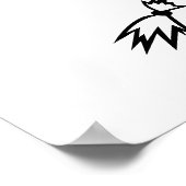 Happy Halloween Schwarz-Weiß-Poster Poster (Ecke)