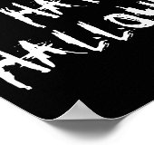 Happy Halloween Schwarz-weiße beängstigende Typogr Poster (Ecke)