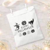 Happy Halloween Schwarz-weiße Leckerei Geschenktütchen (Ausgeschnitten)
