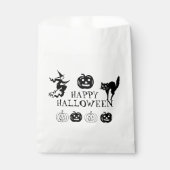 Happy Halloween Schwarz-weiße Leckerei Geschenktütchen (Vorderseite)