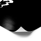 Happy Halloween Schwarz-weiße Leckerei Poster (Ecke)