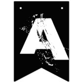 Happy Halloween Schwarz-weißes Orange Party Wimpelkette (Zweite Fahne)