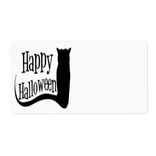 "HAPPY HALLOWEEN" SCHWARZE KATZE (Vorne)