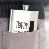 "HAPPY HALLOWEEN" SCHWARZE KATZE FLACHMANN (Beispiel)
