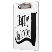 "HAPPY HALLOWEEN" SCHWARZE KATZE KLEMMBRETT (Links)