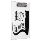 "HAPPY HALLOWEEN" SCHWARZE KATZE KLEMMBRETT (Rechts)