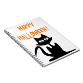"HAPPY HALLOWEEN" SCHWARZE KATZE NOTIZBLOCK (Rechte Seite)