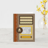 Happy Halloween (Scrapbook) Karte (Gelbe Blume)