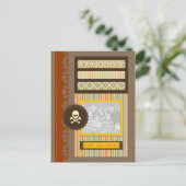 Happy Halloween (Scrapbook) Postkarte (Stehend Vorderseite)