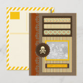 Happy Halloween (Scrapbook) Postkarte (Vorne/Hinten)