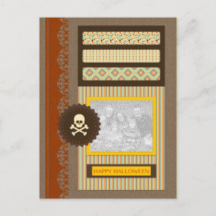 Happy Halloween (Scrapbook) Postkarte