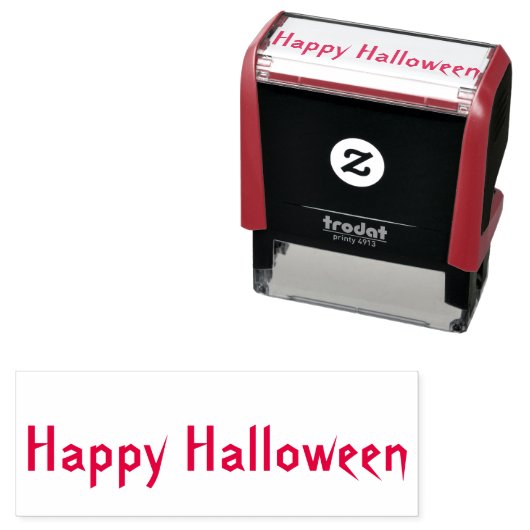Happy Halloween Self Inking Rubber Stamp Permastempel (Beispiel)
