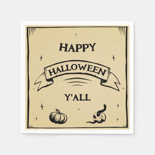 Happy Halloween Serviette (Vorderseite)