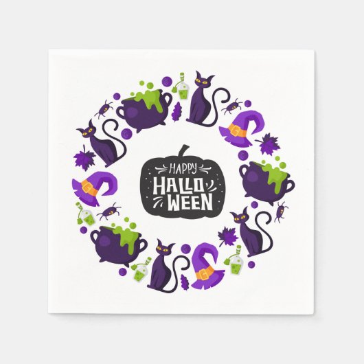 Happy Halloween Serviette (Vorderseite)