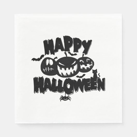 Happy Halloween Serviette (Vorderseite)