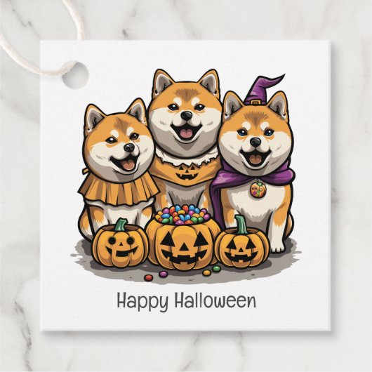 Happy Halloween Shiba Inu Hunde Geschenkanhänger (Vorderseite)