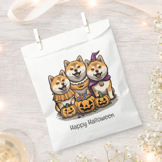 Happy Halloween Shiba Inu Hunde Geschenktütchen (Ausgeschnitten)