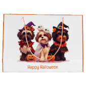 Happy Halloween Shih Tzu Dogs Große Geschenktüte (Rückseite)