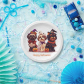 Happy Halloween Shih Tzu Dogs Pappteller (Party)