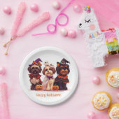 Happy Halloween Shih Tzu Dogs Pappteller (Party)