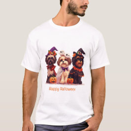 Happy Halloween Shih Tzu Dogs T-Shirt