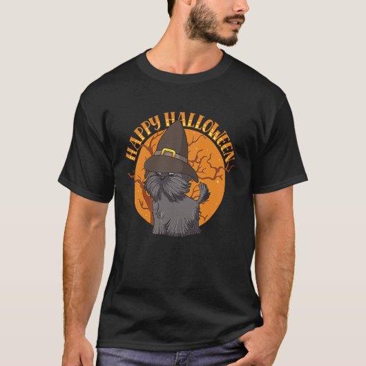 Happy Halloween Shih Tzu Witch Dog  Animal Hallowe T-Shirt (Vorderseite)