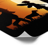 Happy Halloween Silhouette Children Poster (Ecke)