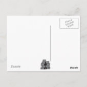 Happy Halloween Silhouette Hexe Postkarte (Rückseite)