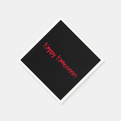 Happy Halloween Simple Clean Solid Black Napkins Serviette (Ecke)