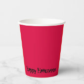 Happy Halloween Simple Clean Solid Red Pappbecher (Vorderseite)