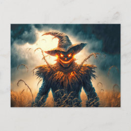 Happy Halloween | Sinister Scarecrow Postkarte