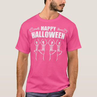 Happy Halloween Skeleton Ballerina Kostüm T-Shirt