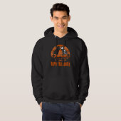 Happy Halloween Skeleton Cat Retro Sunset Hoodie (Vorne ganz)