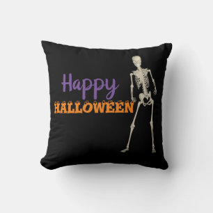 Happy Halloween Skeleton Decorative Kissen