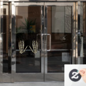 Happy Halloween Skeleton Hands Fensteraufkleber (Büro Tür)