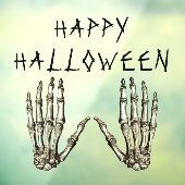 Happy Halloween Skeleton Hands Fensteraufkleber (Blatt 3)